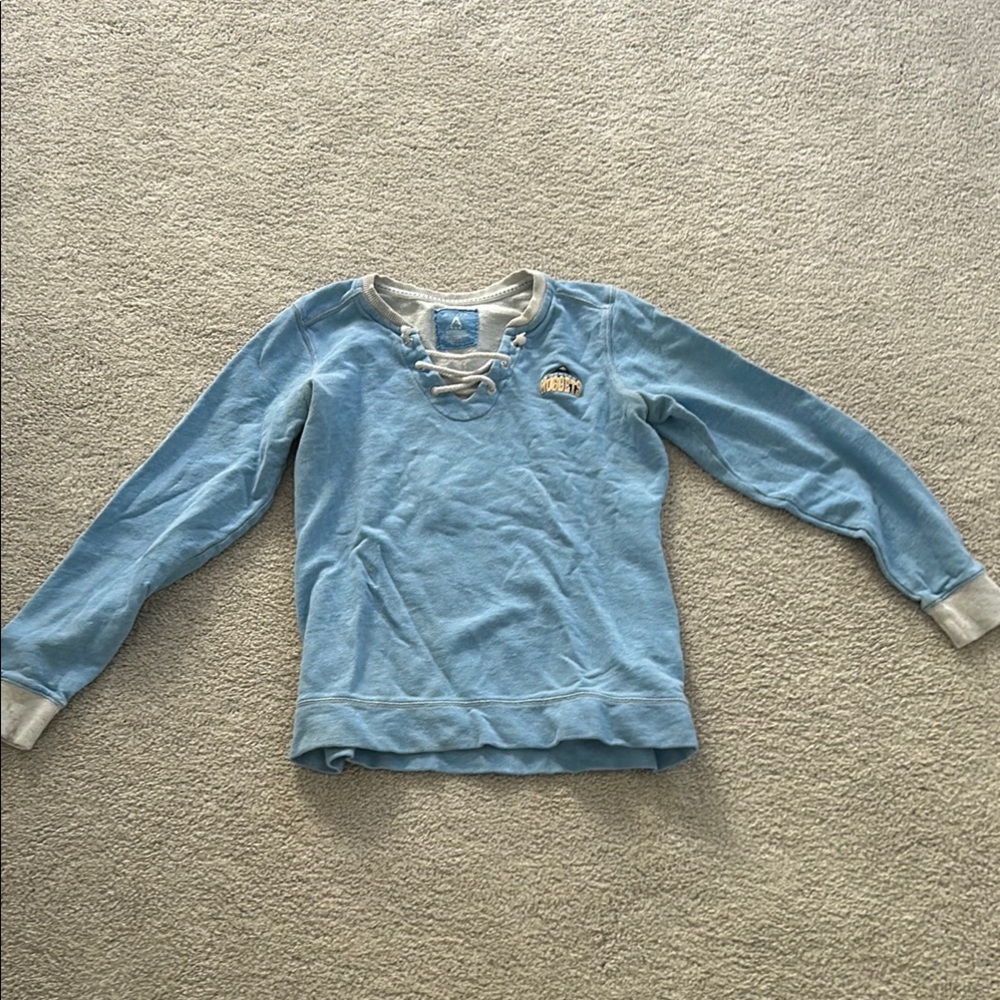 Antigua Denver Nuggets Blue Long Sleeve Sweater